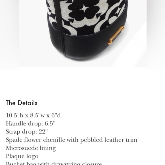 Kate Spade Monogram Flower Bucket Bag - Picture 2 of 8